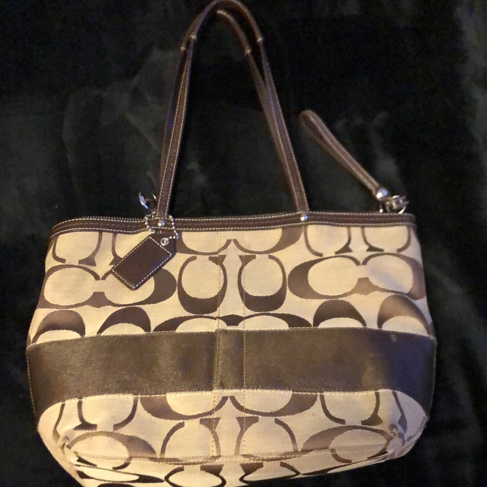 Brown coach purse